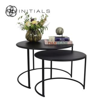 S/2 Coffee Table Metal Black