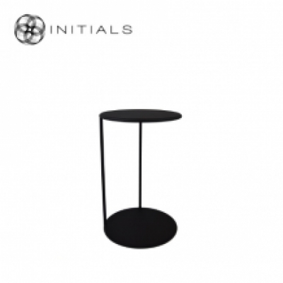 Bench Table Round NEW Iron Structure Matt Black With Connected Plate