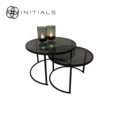 S2 Coffee Table Metro Smoke glass Iron Black