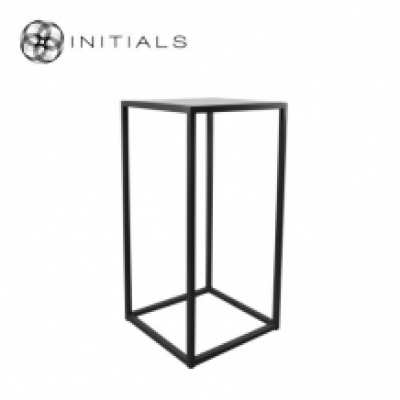 Table Skyline Smoke glass Iron Black Square