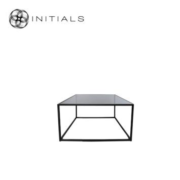 Coffee Table Metro Smoke Glass Iron Black