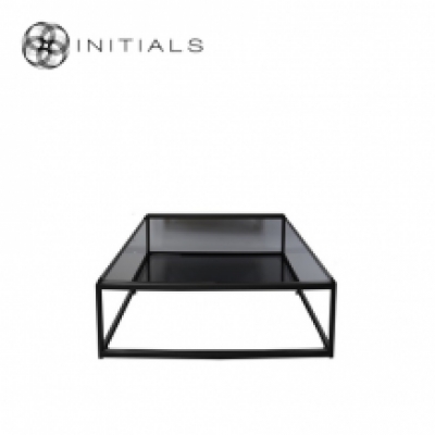 Coffee Table Metro Smoke Glass Iron Black