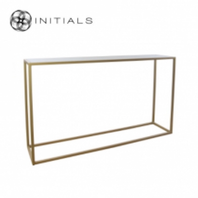 Side Table Iron Structure Matt Gold With Smoke Glass Plate Rectangular