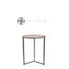 Tri leg Table Metro Raw Iron Metallic Brown Round