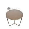 Tri leg Table Metro Raw Iron Metallic Brown Round