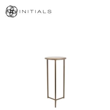 Tri leg Table Metro Raw Iron Metallic Brown Round