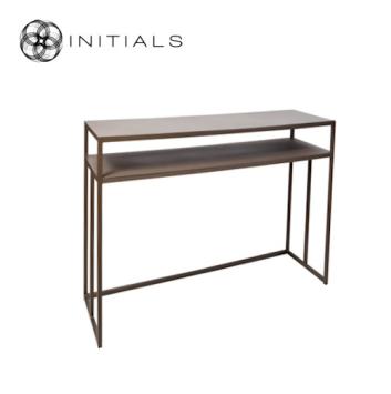 Desk | Side Table Broadway 2 Raw Iron Metallic Brown