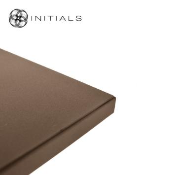 Bench Table Metal Metallic Brown Square
