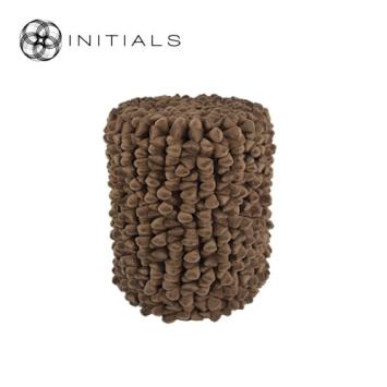 Poof Cylinder Penthouse Pebble Hazelnut Brown