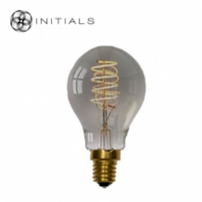 Light Bulb Led Spiral Titanium/Smoke Glass Dimmable E14