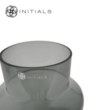 Vase Boudoir Tapered Neck Smoke Glass